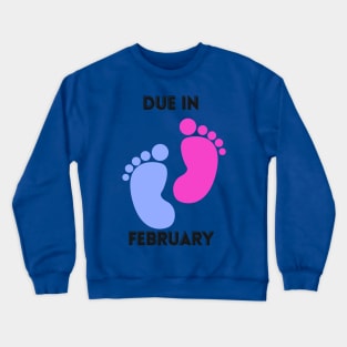 Due in February Footprint Design for Mom to Be Crewneck Sweatshirt